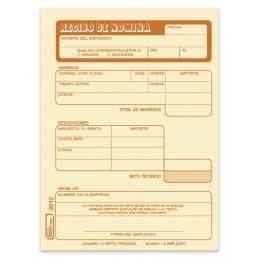 RECIBO DE NOMINA DUPLICADO...