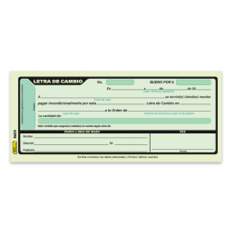 LETRA DE CAMBIO 50HOJAS...