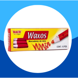 MARCADOR DE CERA BACO ROJO...