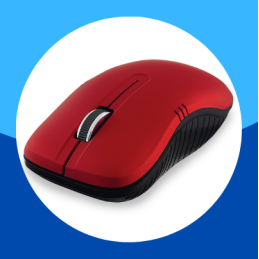 MOUSE OPTICO ROJO INALAMB...